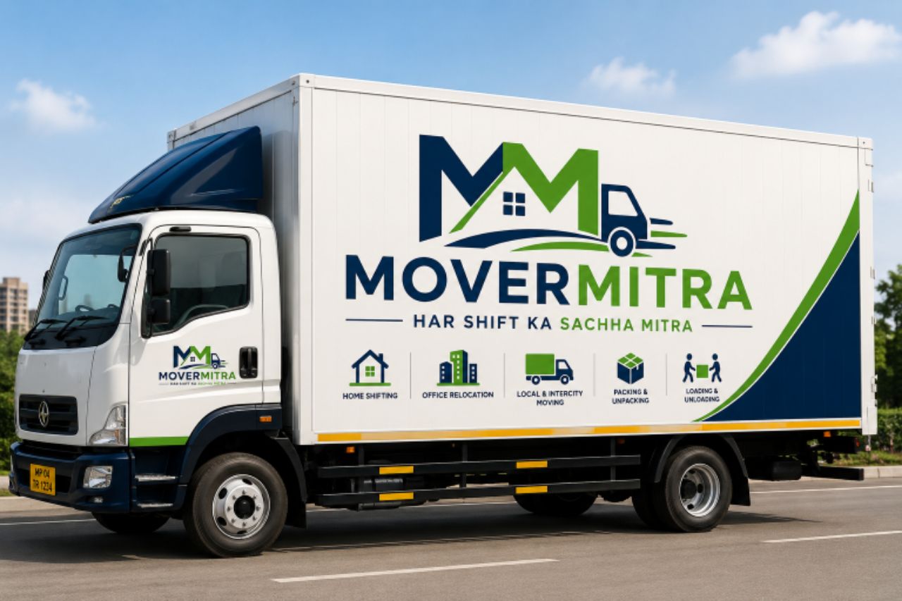 MoverMitra branded moving truck